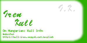 iren kull business card